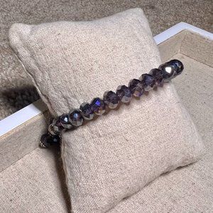 Purple Crystal Bead Bracelet